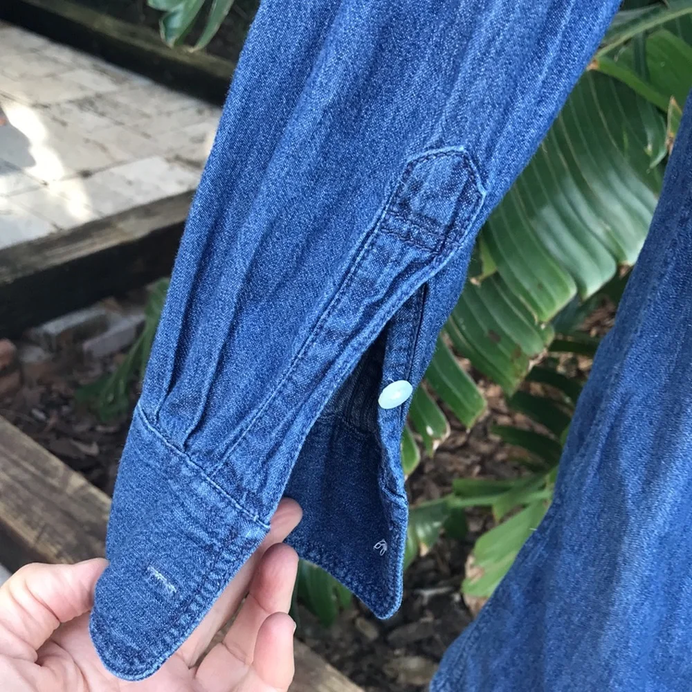Jcrew denim chambray shirt dress